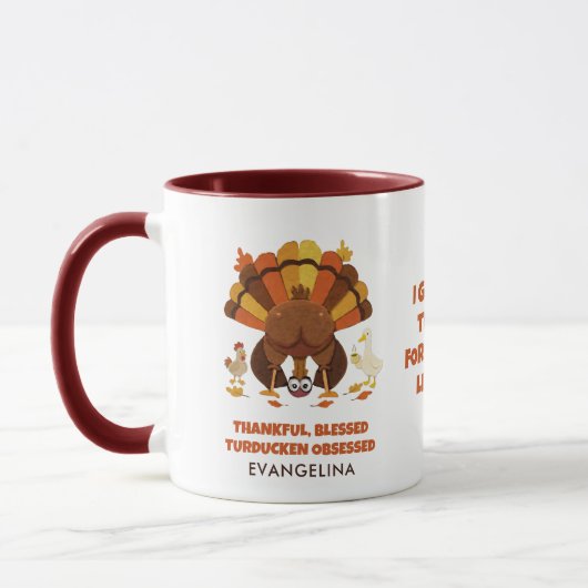 TURDUCKEN OBSESSED Fun Thanksgiving FRIENDSGIVING Tasse (Links)