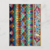 Türe des tibetischen Klosters farbenfroh deorativ Postkarte (Vorderseite)