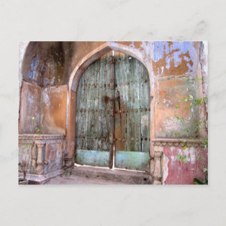 Türe in Delhi Altstadt - Indien Postkarte