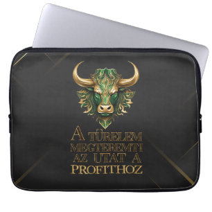 Türelem Motiváció Bull Market Laptopschutzhülle