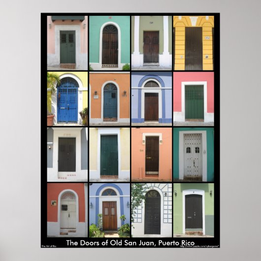 Türen des alten San Juan Poster (Vorne)