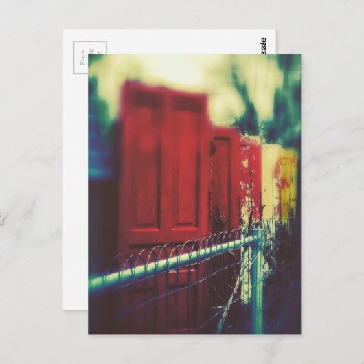 Türen des Datenschutzzauns Postkarte (Vorne/Hinten)