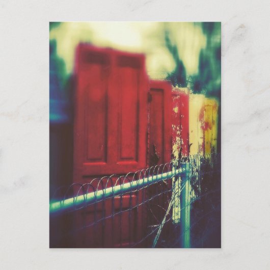 Türen des Datenschutzzauns Postkarte (Vorderseite)