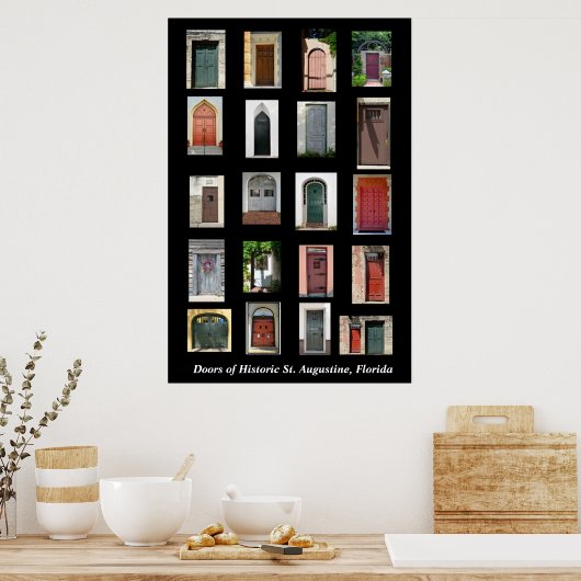 Türen des historischen St. Augustine, Florida Poster (Küche)