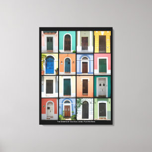 Türen von altem San Juan, Puerto Rico WC Leinwanddruck