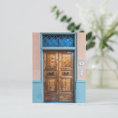 Türen von Florenz Italien | Große Holztüren - Foto Postkarte (Stehend Vorderseite)