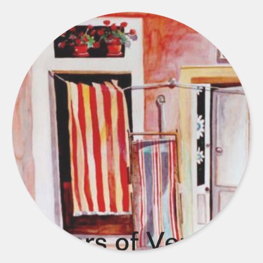 Türen von Venedig Runder Aufkleber (Vorderseite)