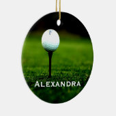 Turf und Golfball Personalisiertes Ornament (Rechts)