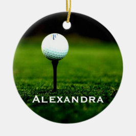 Turf und Golfball Personalisiertes Ornament