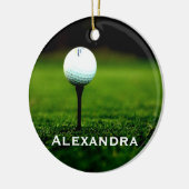 Turf und Golfball Personalisiertes Ornament (Links)