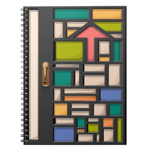 Türfarbglas Notizblock (Vorderseite)