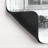Türfenster/Schwarz-Weiß-Fotografie Mousepad (Ecke)