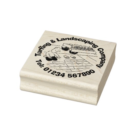 Turfing & Landscaping. Gummistempel (Stempel)