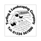 Turfing & Landscaping. Gummistempel (Prägung)