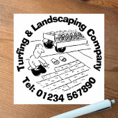 Turfing & Landscaping. Gummistempel
