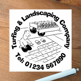Turfing & Landscaping. Gummistempel
