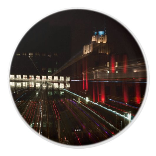 Türgriff, abstraktes Foto, Gebäude Keramikknauf (Vorderseite)