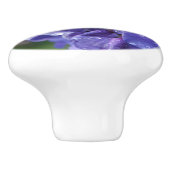 Türgriff, Blume violett Keramikknauf (Seitenansicht)