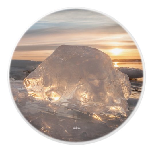 Türgriff, Fischglas Keramikknauf (Vorderseite)