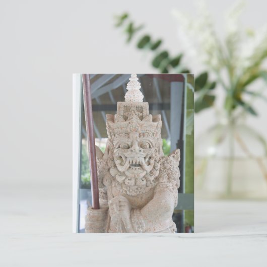 Turi Statue Postkarte (Stehend Vorderseite)