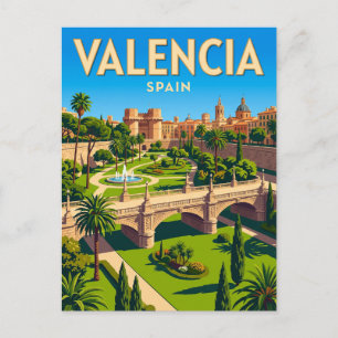Turia-Gärten Spanien Postkarte