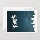 Turin bei Nacht - Postkarte (Vorne/Hinten)