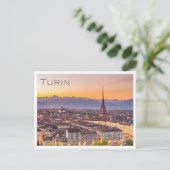 TURIN bei Sonnenuntergang - Postkarte (Stehend Vorderseite)