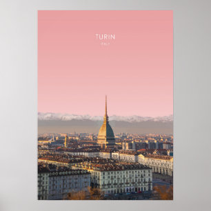 Turin, Italien Reisevorführung Poster