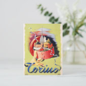 Turin Italien Vintage Reiseplaner restauriert Postkarte (Stehend Vorderseite)