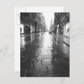 Turin Italien, Wet Street Abend Postkarte (Vorne/Hinten)