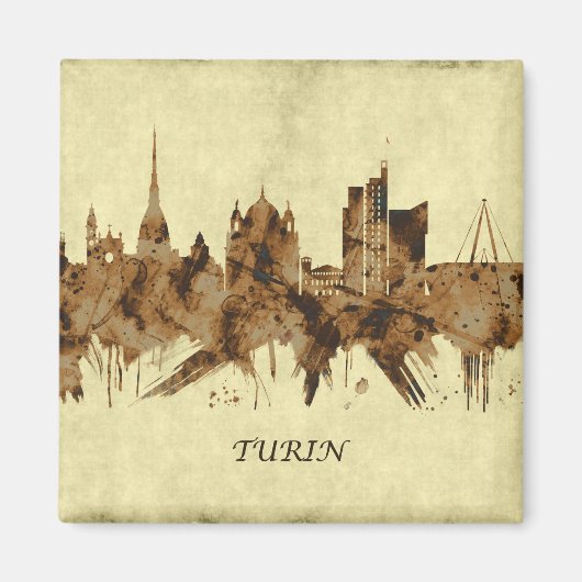 Turin Italy Cityscape Magnet (Vorne)