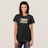 Turin Italy Rainbow Gay Pride Merch Retro 70er 80e T-Shirt (Vorne ganz)