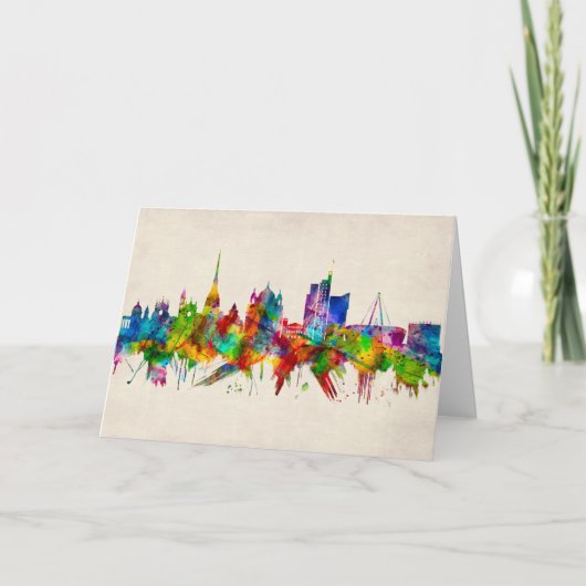 Turin Italy Skyline Feiertagskarte (Vorderseite)