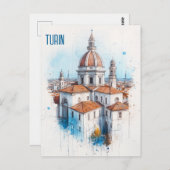 Turin Italy Travel Postkarte (Vorne/Hinten)