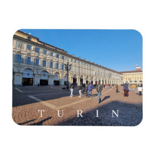Turin Piazza San Carlo Aussicht Kühlschrankmagnet Magnet