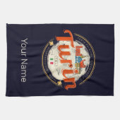 Turin Piedmont Retro Skyline Vintage Pasta Geschirrtuch (Horizontal)