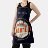 Turin Piedmont Retro Skyline Vintage Pasta Schürze (InSitu)