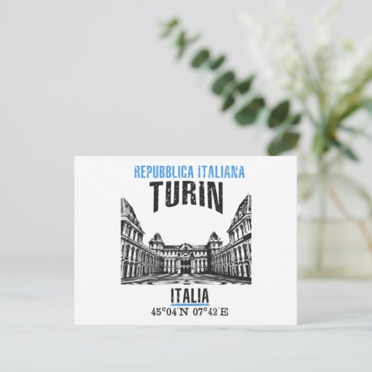 Turin Postkarte (Stehend Vorderseite)