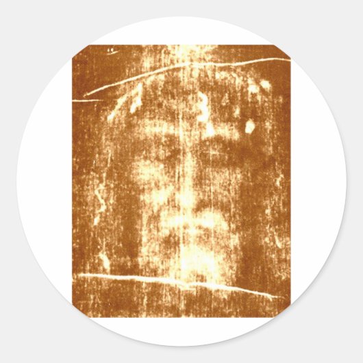 TURIN SHROUD RUNDER AUFKLEBER (Vorderseite)