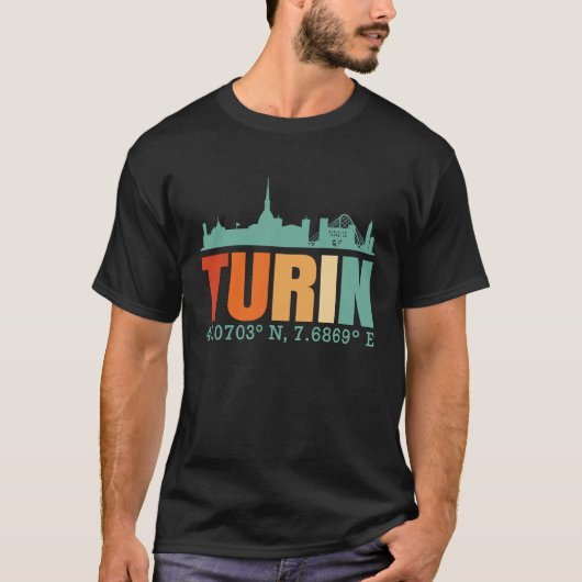 Turin Skyline T-Shirt (Vorderseite)