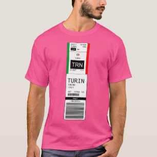Turin Turin Tri Italien Internationaler Flughafen T-Shirt
