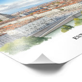 Turin watercolor poster (Ecke)