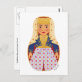 Turk Bride Matryoshka Postcard Postkarte (Vorne/Hinten)