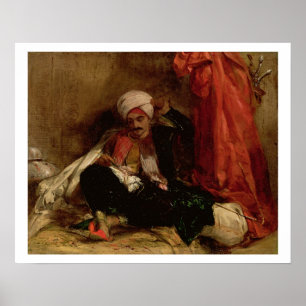 Turk mit Sitzplatz, 1826 (Öl auf Leinwand) Poster