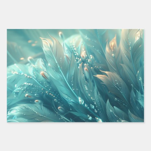 Turkalisches Federgefüge und Diamantsplitter Geschenkpapier Set (Vorderseite 3)