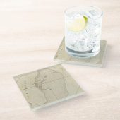 Türke-Inseln Glasuntersetzer (Schrägansicht)