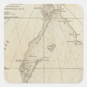 Türke-Inseln Quadratischer Aufkleber