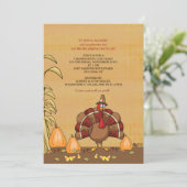 Türkei Abendessen Erntedank Einladung (Stehend Vorderseite)