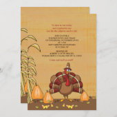 Türkei Abendessen Erntedank Einladung (Vorne/Hinten)