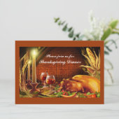Türkei Abendessen Erntedank Einladungen (Stehend Vorderseite)